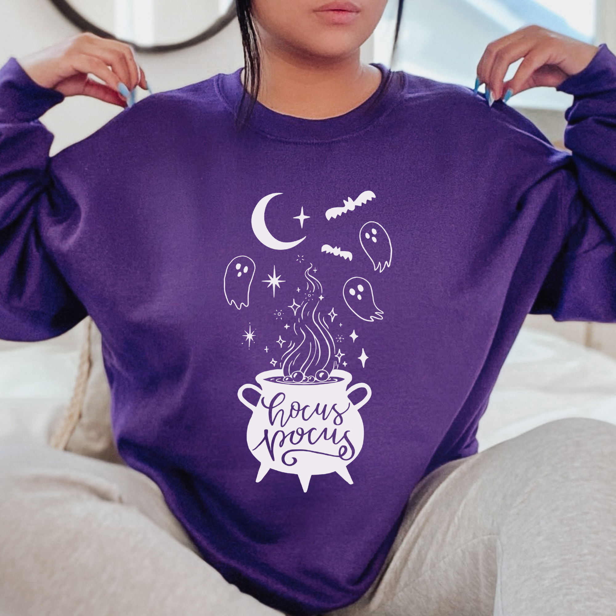 Hocus Pocus Sweatshirt White Print